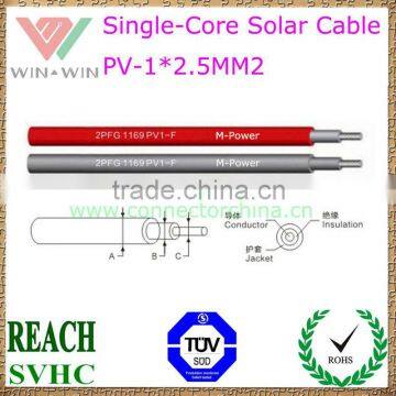 TUV Approval 2.5MM2 Single Core PV Solar Cable