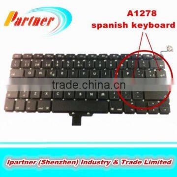 New 100% original keyboard for macbook A1278 pro 13" Spain, EU version