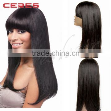 15inches raw unprocessed hair cheap silky straight natural hair wigs for black women