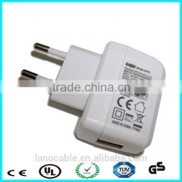 Portable 5v 1a white cell phone wall usb charger