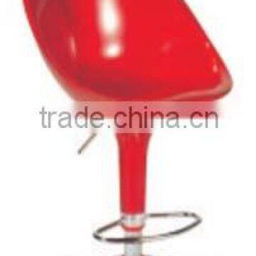 Red fiber glass round bar chair