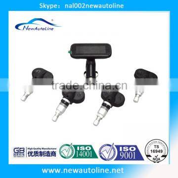 car wireless tire pressure monitor system internal universal TPMS with 4 valves sensors &LCD