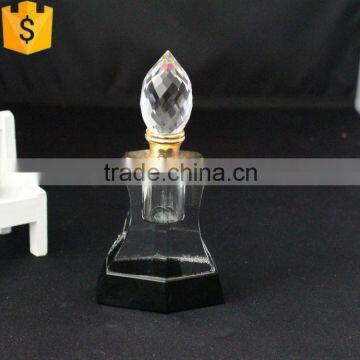 black crystal glass perfume bottle for decoration