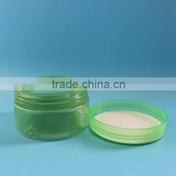 100ml 100g Empty Green Transparent PET Plastic Jar Container for Cosmetic Packaging photo-3