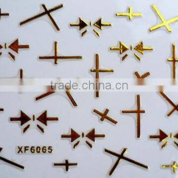 12Designs Golden Nail Art Water Decal Sticker Transfer Stickers (XF6061-6072)HN1810 photo-6