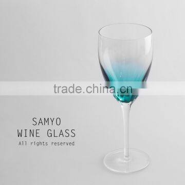 SAMYO handcrafted hot sale fashion home usage souvenir wine glass with color