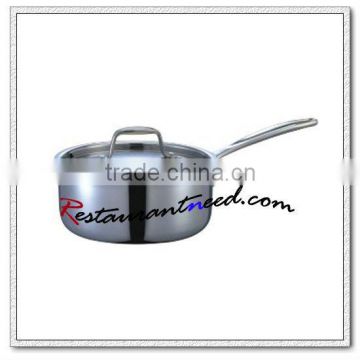 S198 S.S. Three-ply Steel Sauce Pan With Cover