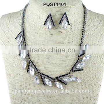 Fashion high quality women wedding rhinestone bridal jewelry sets