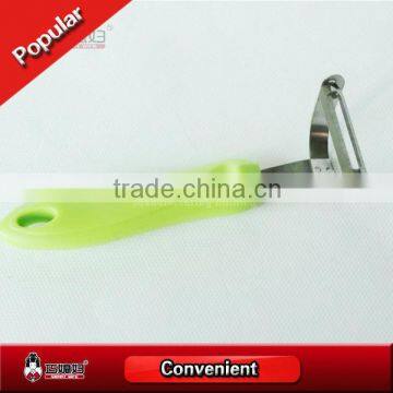 Fashion design stainless steel plain peeer with green handle