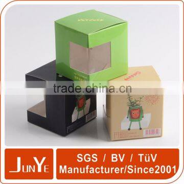 luxury printed packaging paper box pvc window