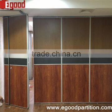 Aluminum frame Wooden movable partition door folding partition