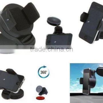 Mini Universal Mobile Phone In Car Windscreen Suction Mount Holder Cradle Stand 360 Degree Rotating Car Holder