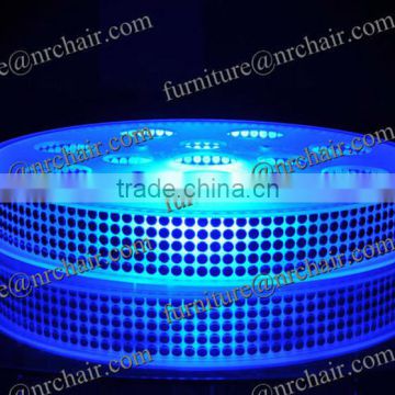 China factory acrylic material led light lazy susan dining turntable