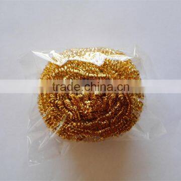 brass scourer,with transparent bag,high quality,Oil can be cleaned entirely,especially for kitchen and ceramic tile cleaning