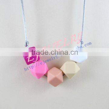 multicolor baby silicone teething necklace factory wholesale silicone teething necklace TN012