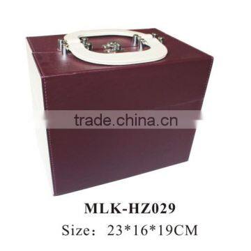 Slap-up Brown Handmade Leather Cosmetic Case