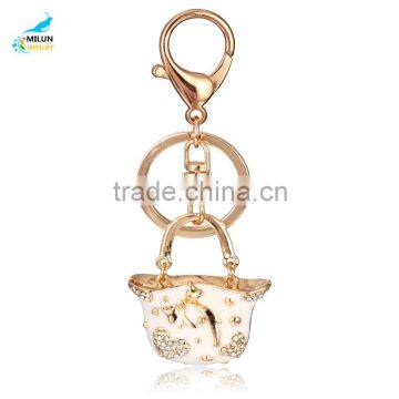 New Arrival Handbag design rhinestone keychain for Girls