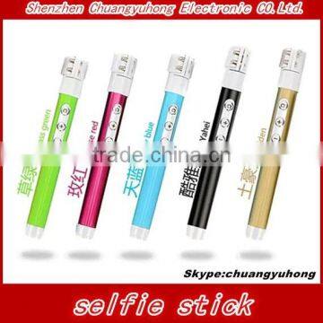 Cheap Christmas gift Promotion Handheld Extendable Selfie Stick Monopod For SLR / Digital Camera for Phone selfie camere