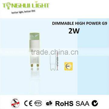 2W G9 led light bulb dimmable