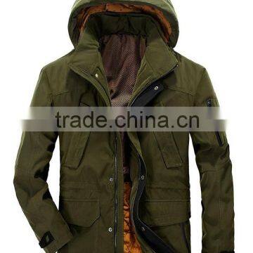 2016 cheap men winter fake down jacket, men's hooded jacket