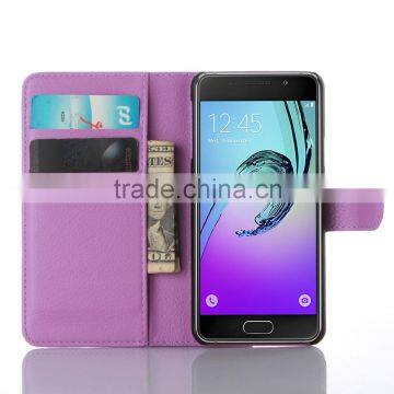 Factory Price Lichee Leather Pouch Wallet Case Folio Stand Cover for Samsung GALAXY A3 A310 photo-3