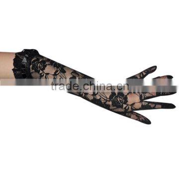 2016 Hot Selling Tulle Fabric Various Color Bridal Lace Gloves