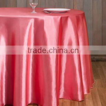 Round satin table cover for wedding banquet satin tablecloth table linen