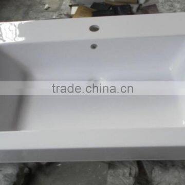 wall hung acrylic solid surface resin bathroom wash basin/artificial stone basin sinks