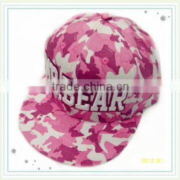 Pink Camo High Quality Flat Cheap Snapback Hat