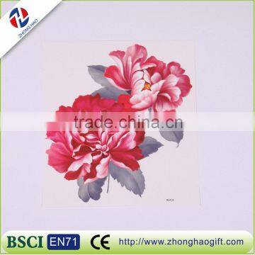 China supplier custom non-toxic skin flower tattoo sticker body