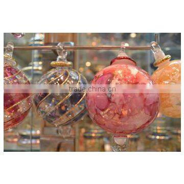 Hot selling Egyptian Glass Christmas Ornaments with 14 k gold