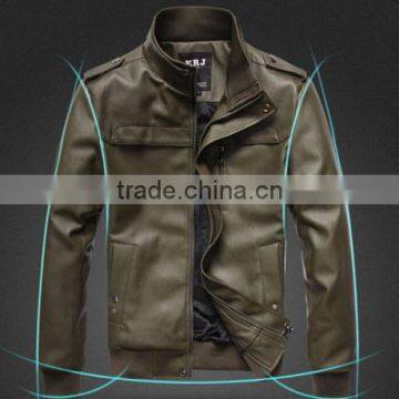 Hot Fashion Men's Leather Motorcycle Coats Jackets Washed Leather Coat