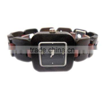 Collection New Natural African Zebra Wood Watch Men Square Face Wooden Watch Calendar In Gift Box photo-2