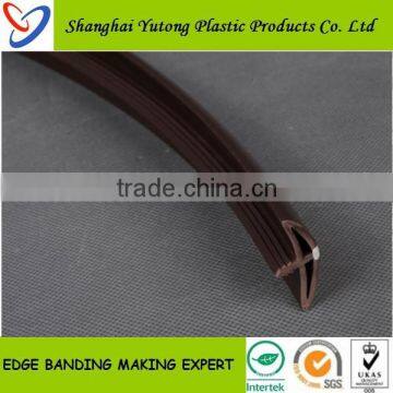 extruded T plastic soft chair edgebanding profiles for table