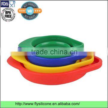 Hot Sale on Amazon Customized Logo 4 Pcs Premium Silicone Measuring Cups Set photo-3