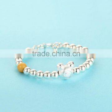 Newest Mickey Mouse Design 925 Silver Bracelet Jewelry photo-2