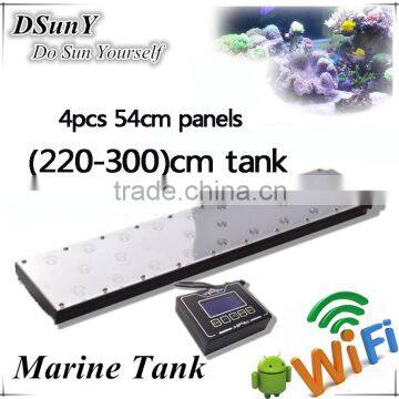 2016 new product android app control led reef lighting 4 channels via wifi coral reef use led aquarium