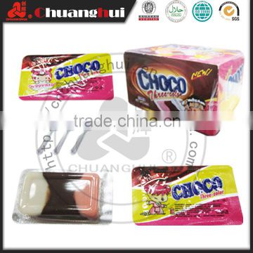 Milk & Chocolate & Vanilla Flavors 3 in 1 Chocolate Cup / 5g Three-colors Choco Cup