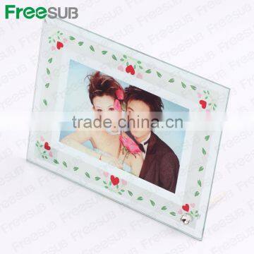 Customed DIY photo L230*H180*W5mm mirror edge sublimation photos printed on glass