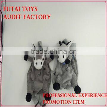 Audit factory plush donkey bag backbag with stuffed donkey head