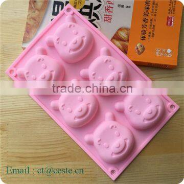 CTBED121 Silicone Soap Molds for Mp Soap Making Symphony 6 Piece In One Winnie Bear