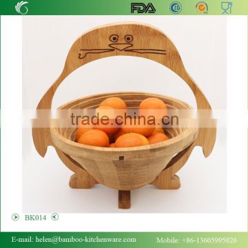 BK014/kitchen furniture bamboofruit packaging box chinese modern decorative rattan fruit basket wholesale