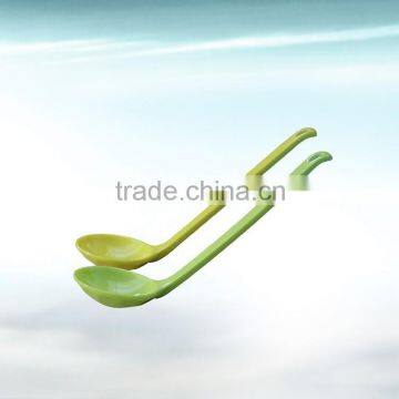 Good quality long handle colorful melamine soup spoon