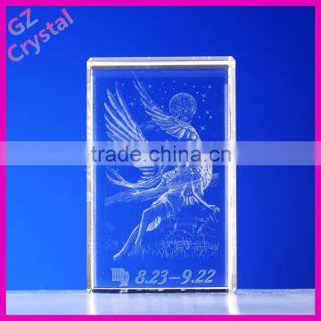 3D Laser Engraved Crystal Wedding Souvenir Gift