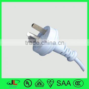 Argentina standard IRAM approval 3 pin power plug, 3 cords copper electric power cable