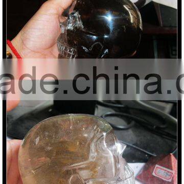white Crystal skull for view and admire