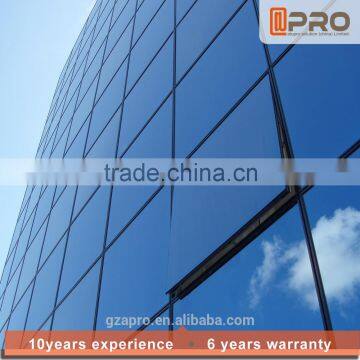 China supplier facade reflection aluminum glass curtain wall price