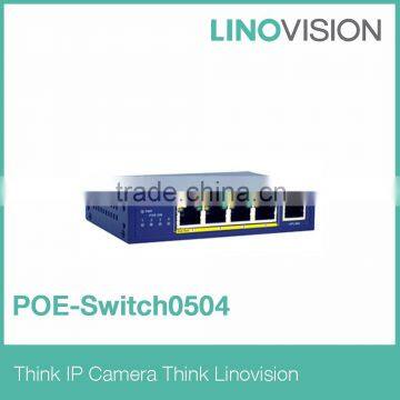 5 port 100Mbps switch with 4 PoE ports