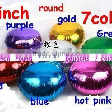 Solid Plain foil balloons , 10" Plain Round Foil Balloons /10" Circle Foil Balloon Party Wedding