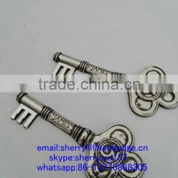 Metal Antique Key Shaped Key Chain,metal Key Tag